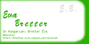 eva bretter business card