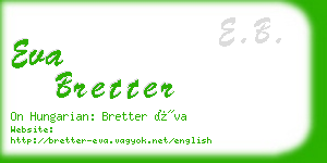 eva bretter business card